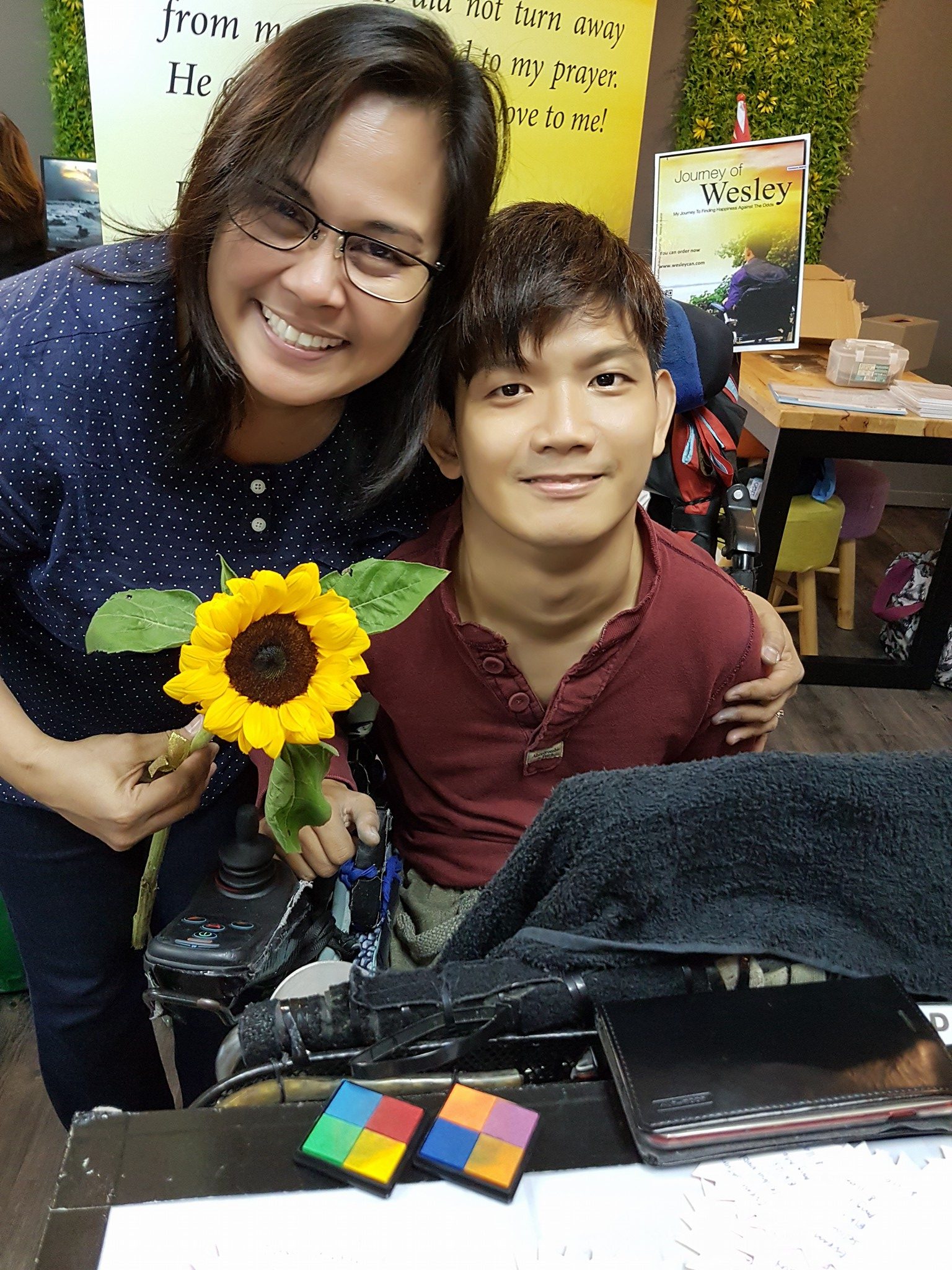 Cerebral Palsy Wesley Wee with Wife Singapore